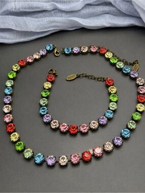 Creations Georgianni Necklace and Bracelet Set Swarovski Crystals